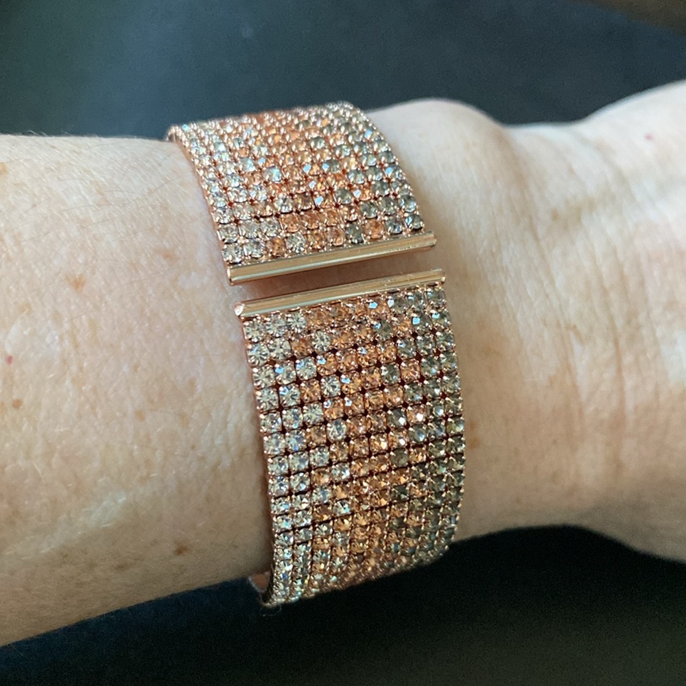 Rose Gold Cuff Bracelet - Picture 5 of 12